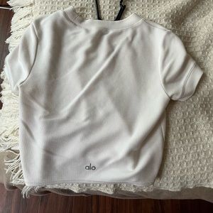 alo yoga waffle knit crop top